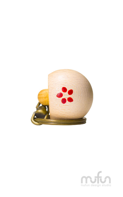 Wooden Mung Bean Pastry Keychain<br>原木 綠豆凸 鑰匙圈:圖片 2