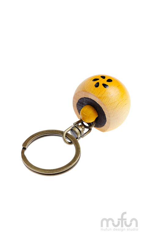 Wooden Yolk Pastry Keychain <br>原木 蛋黃酥 鑰匙圈