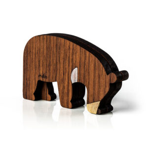 Phubber Phone Stand-Black Bear<br>低頭族胡桃木手機架-黑熊