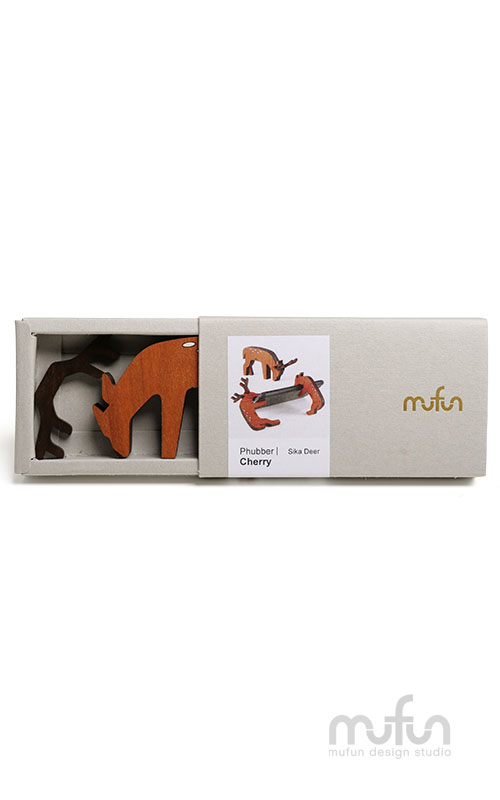 Phubber Phone Stand-Sika Deer<br>低頭族櫻桃木手機架-梅花鹿:圖片 3