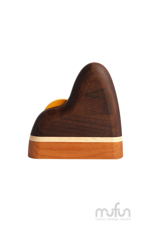 Sunrise-Shaped Tape Dispenser-Walnut<br>日出膠台-滿山胡桃