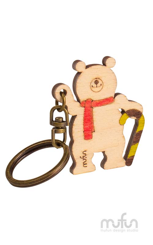 Christmas<br>Polar Bear (Crutch)<br>北極熊(拿拐杖)餅乾鑰匙圈
