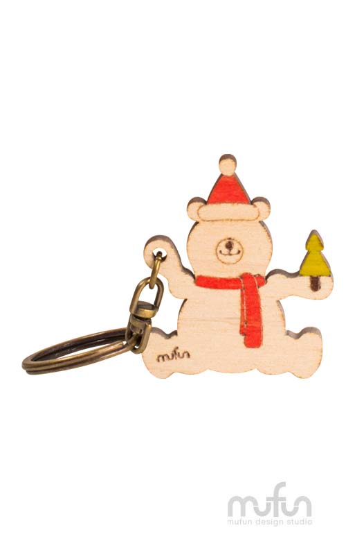 Christmas<br>Polar Bear (Tree)<br>北極熊(拿樹)餅乾鑰匙圈:圖片 3