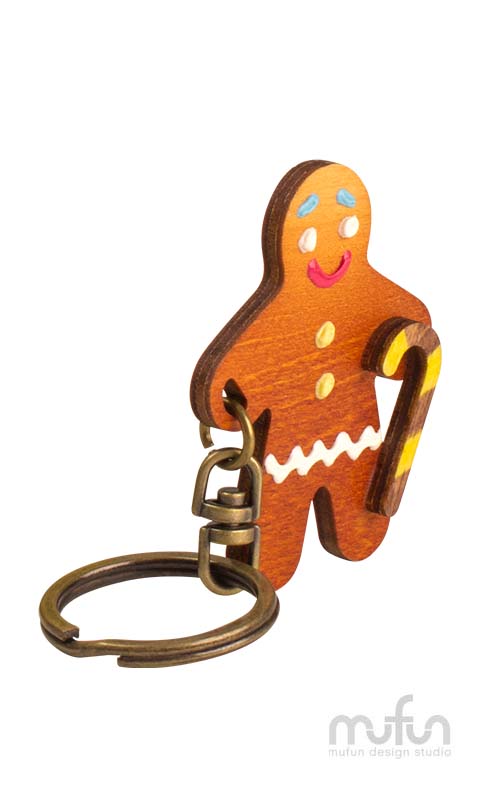 Christmas<br>Gingerbread Man<br>聖誕薑餅人鑰匙圈:圖片 3